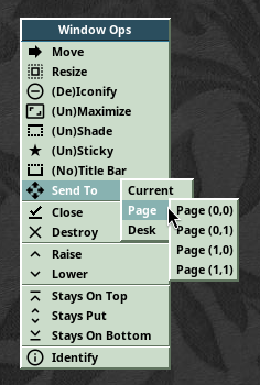 Window operations menu